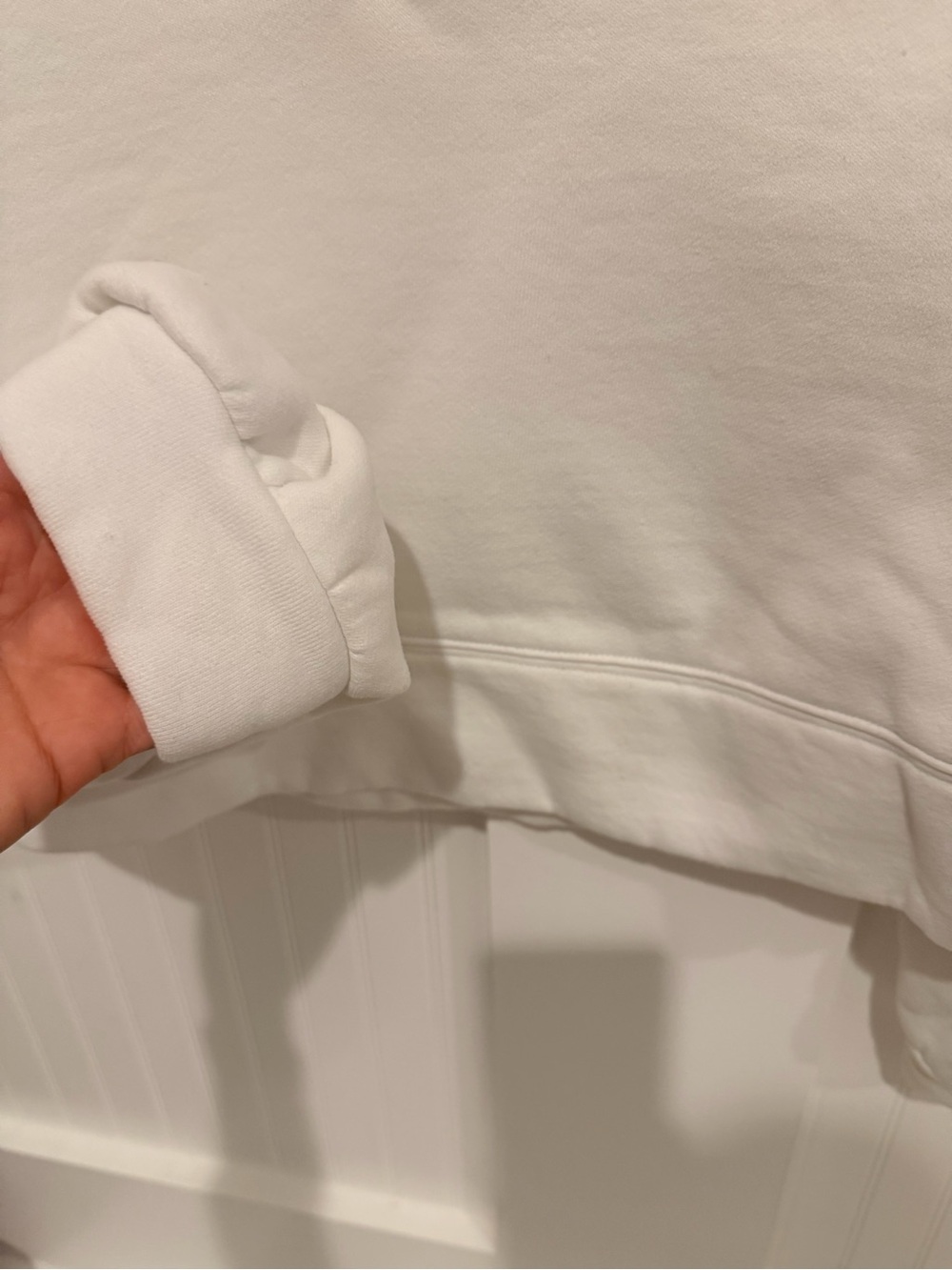 TAVI Women’s White V-Notch Pullover Sweatshirt - Picture 8 of 10